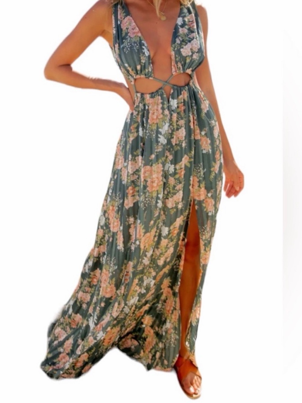 HELLO MOLLY Floral Maxi Dress US 2